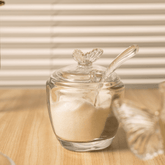 Açucareiro de Vidro com Colher Butterfly 11cm - Ela Decora